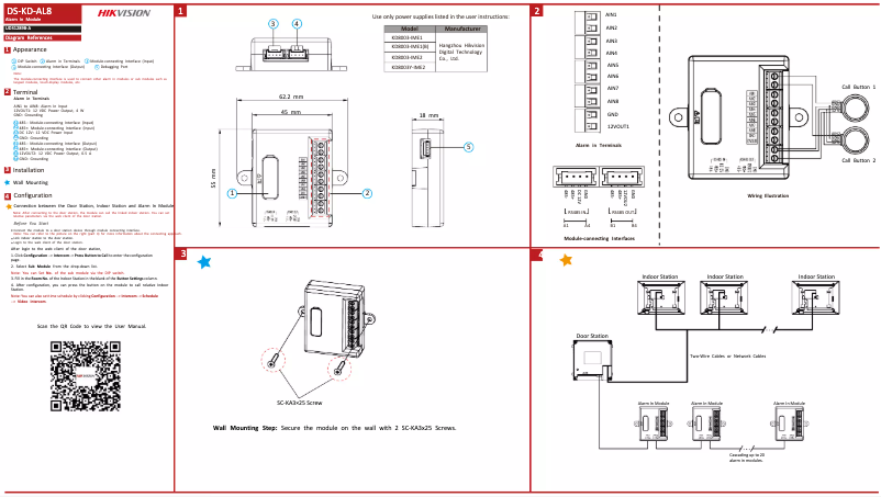 Imagen de la primera página del manual del dispositivo DS-KD-AL8