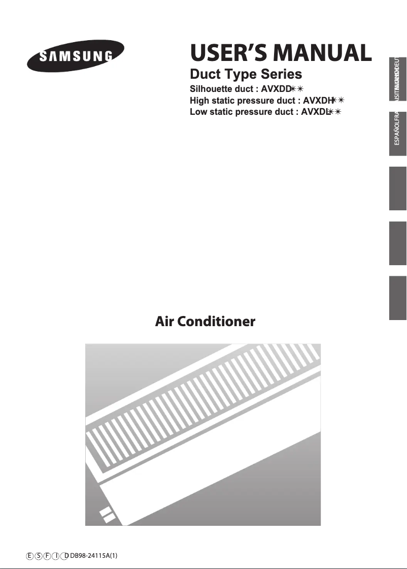 Imagen de la primera página del manual del dispositivo AVXDHH140EA