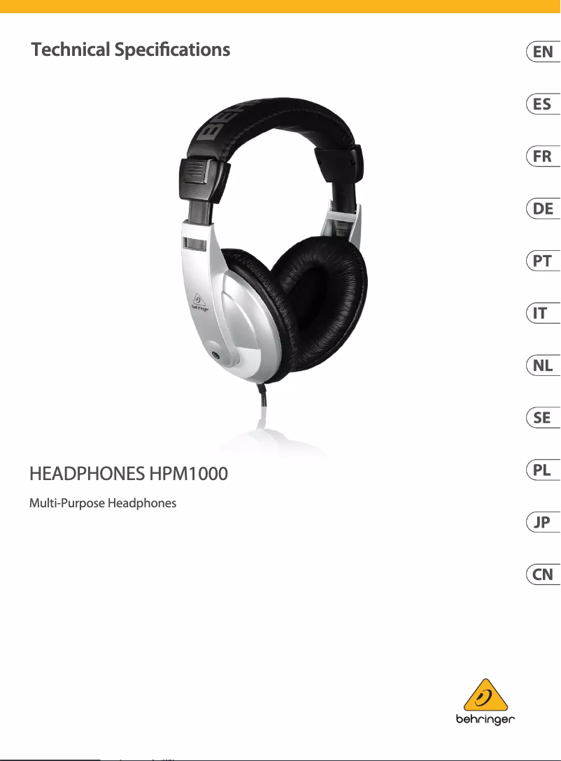 Imagen de la primera página del manual del dispositivo HPM1000