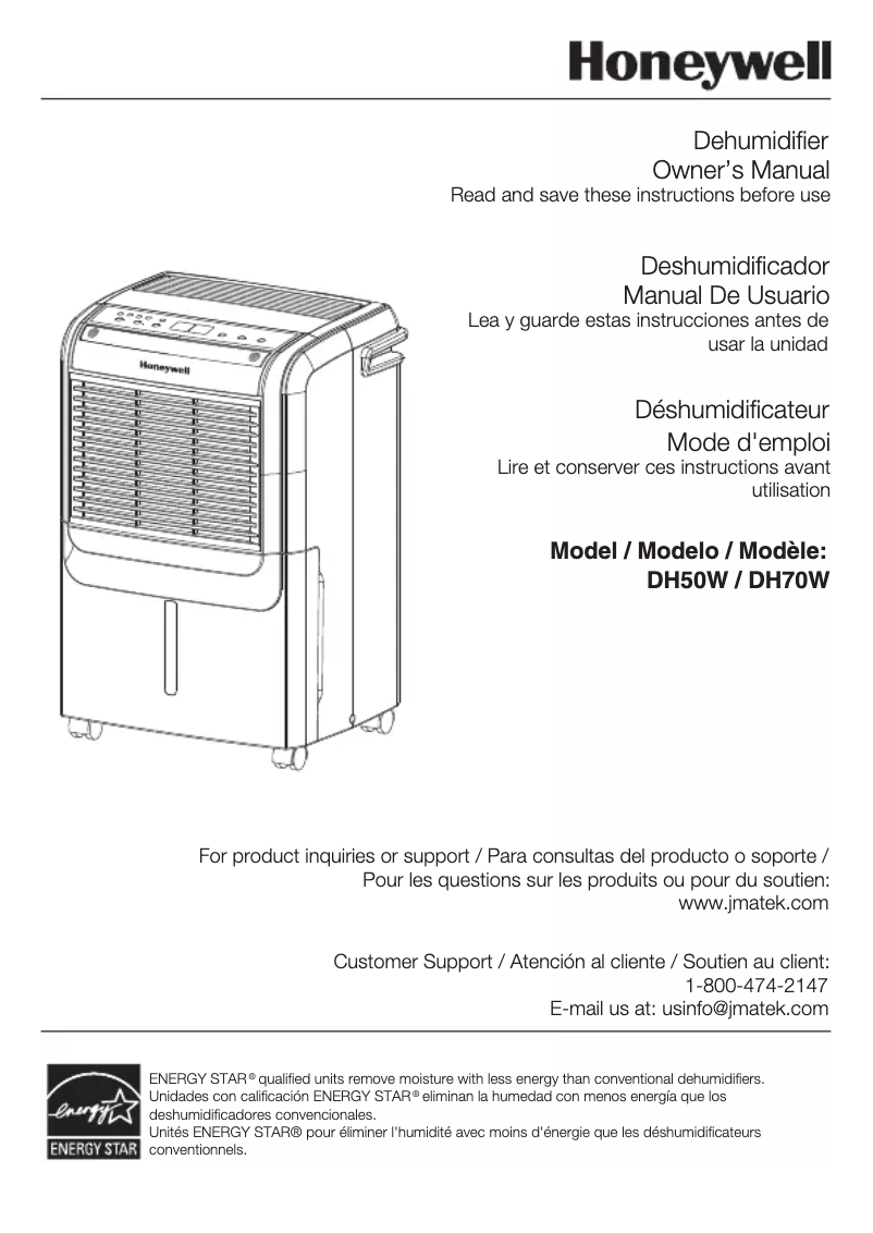 Página 1 del manual Manual de usuario Honeywell DH50W