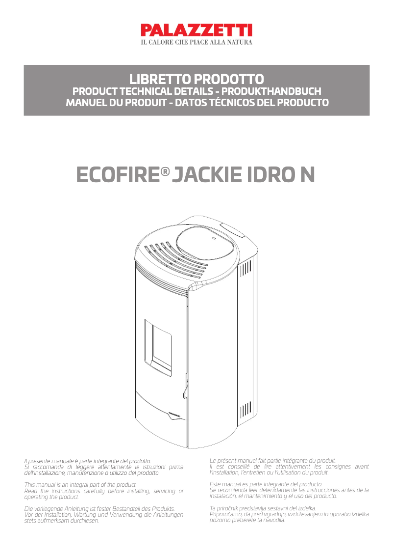 Imagen de la primera página del manual del dispositivo JACKIE IDRO 14N