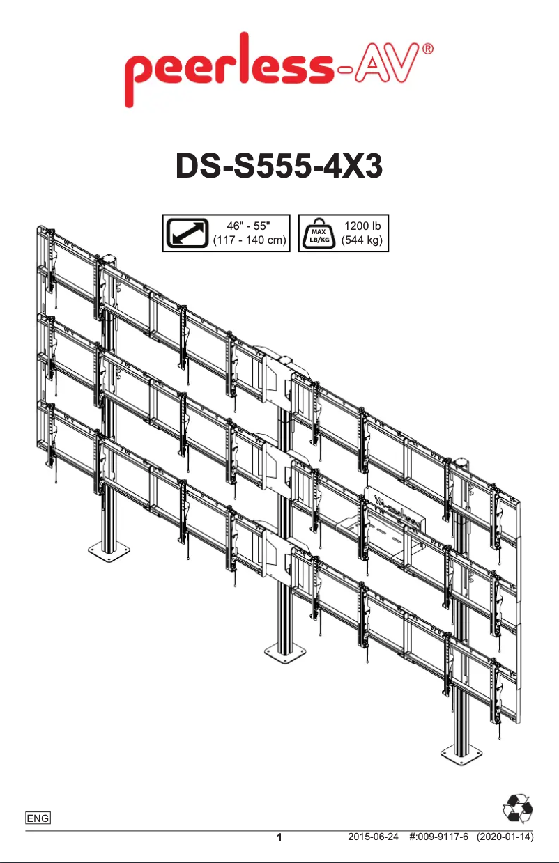 Página 1 del manual Manual de usuario Peerless-AV SmartMount DS-S555-4X3