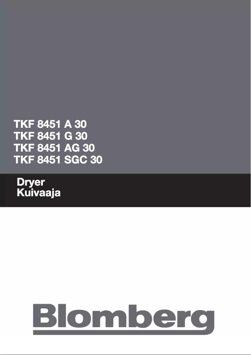 Imagen de la primera página del manual del dispositivo TKF 8451 SGC 30