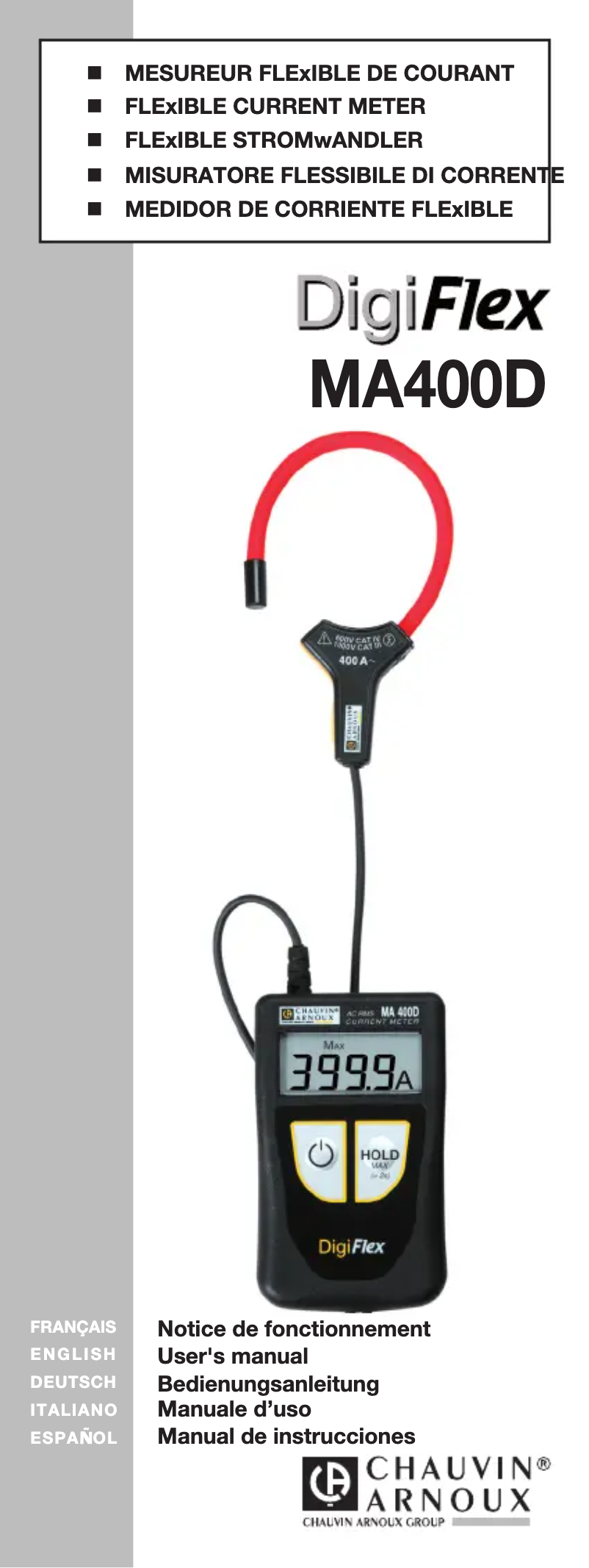 Imagen de la primera página del manual del dispositivo DigiFlex MA400D