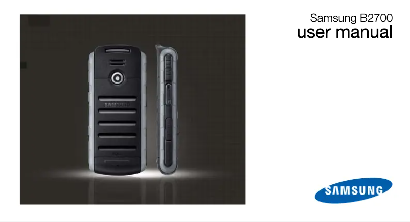 Página 1 del manual Manual de usuario Samsung Xplorer GT-B2100