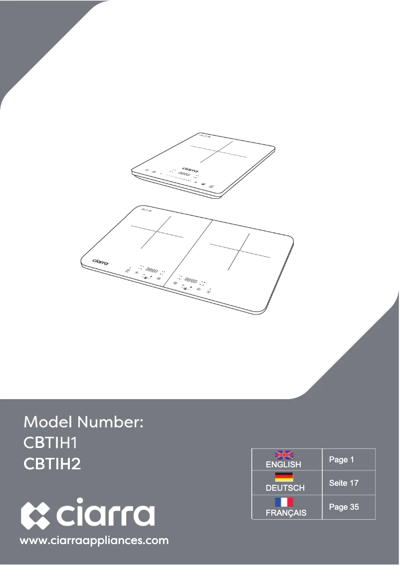 Imagen de la primera página del manual del dispositivo CBTIH1