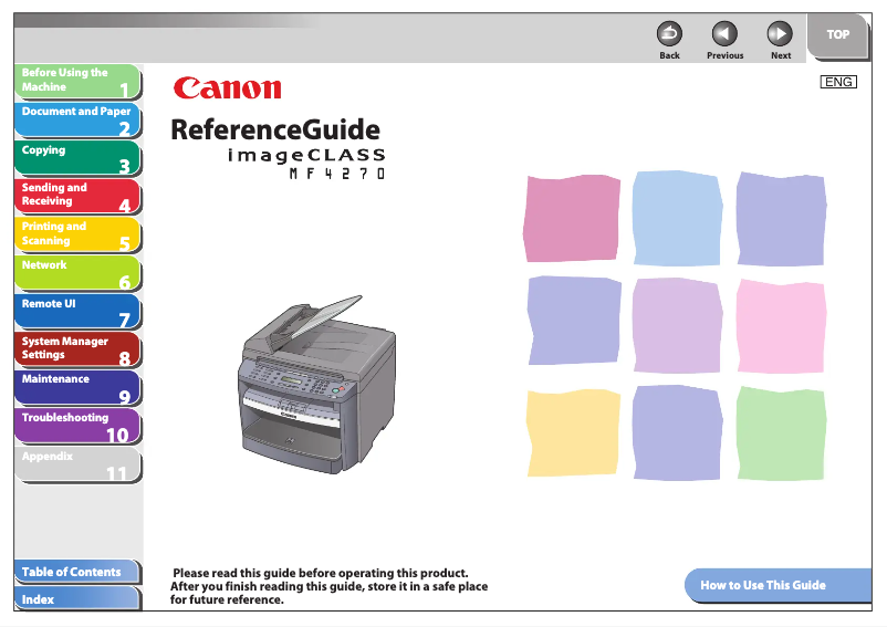 Página 1 del manual Manual de usuario Canon imageCLASS MF4270