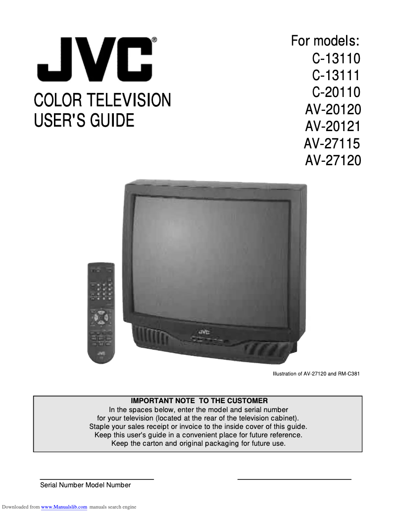 Imagen de la primera página del manual del dispositivo C-20110
