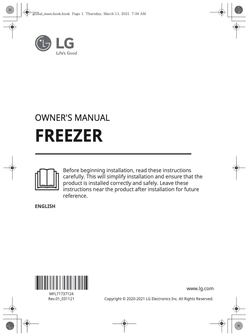 Imagen de la primera página del manual del dispositivo GC-B514ELFM