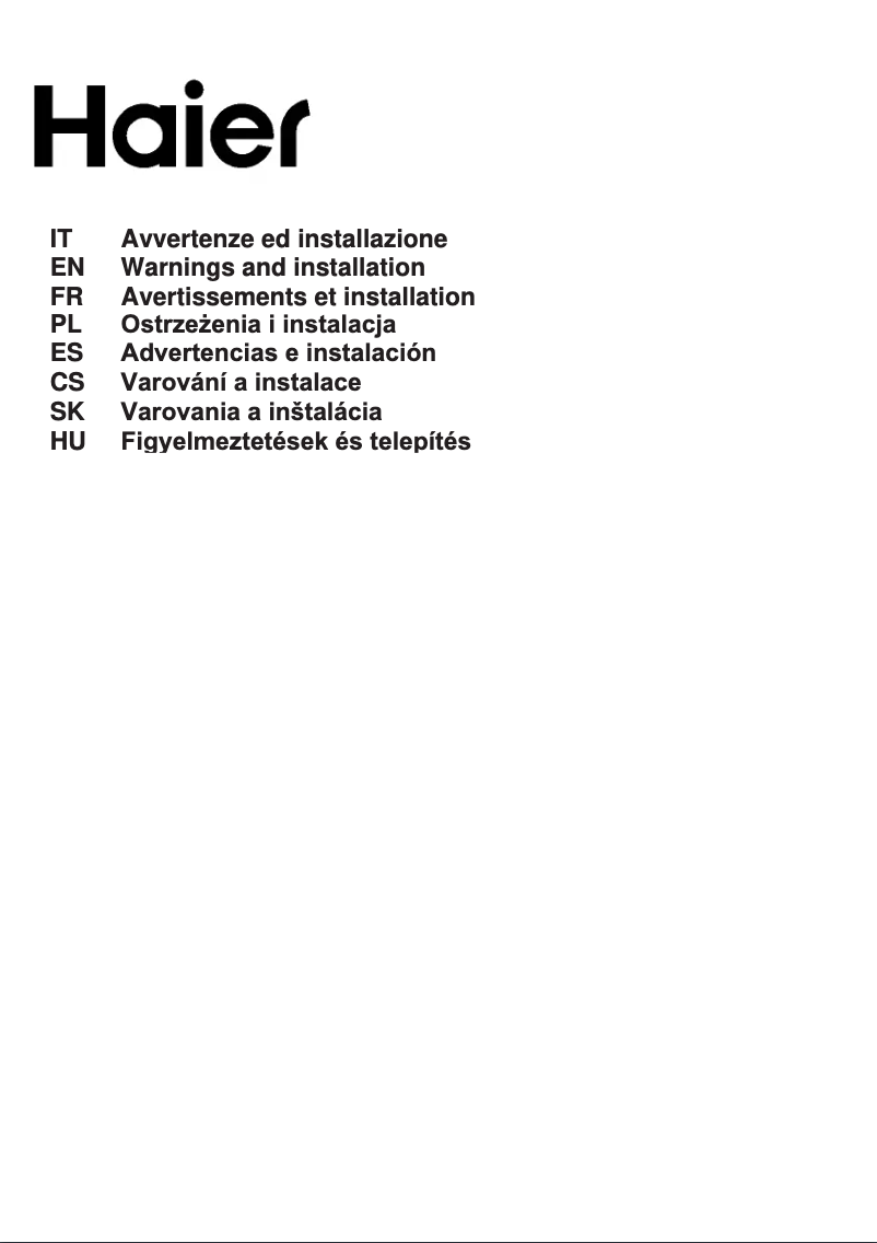 Imagen de la primera página del manual del dispositivo I-Feel HADG9CBS6BVOC