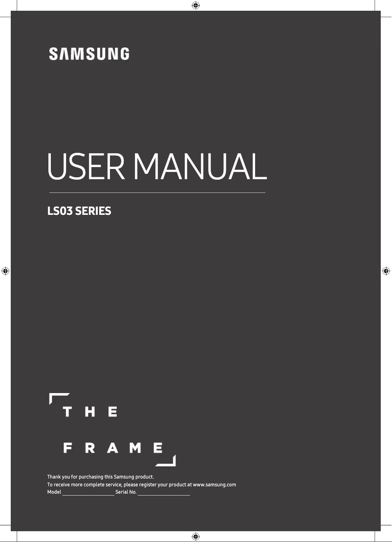 Imagen de la primera página del manual del dispositivo The Frame UE49LS03