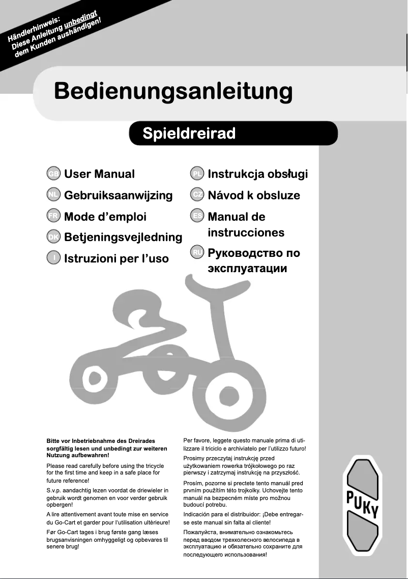 Página nº 1 - Manual de usuario Puky 2503