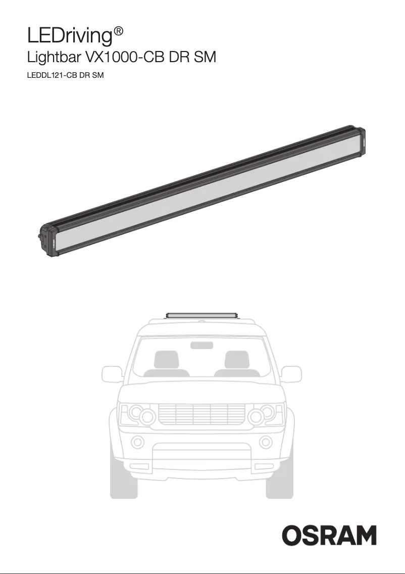 Página 1 del manual Instrucciones / montaje Osram VX1000-CB DR SM