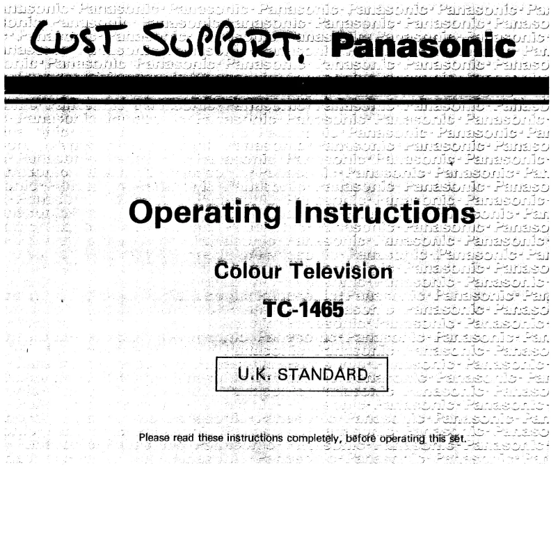 Imagen de la primera página del manual del dispositivo TC-1465