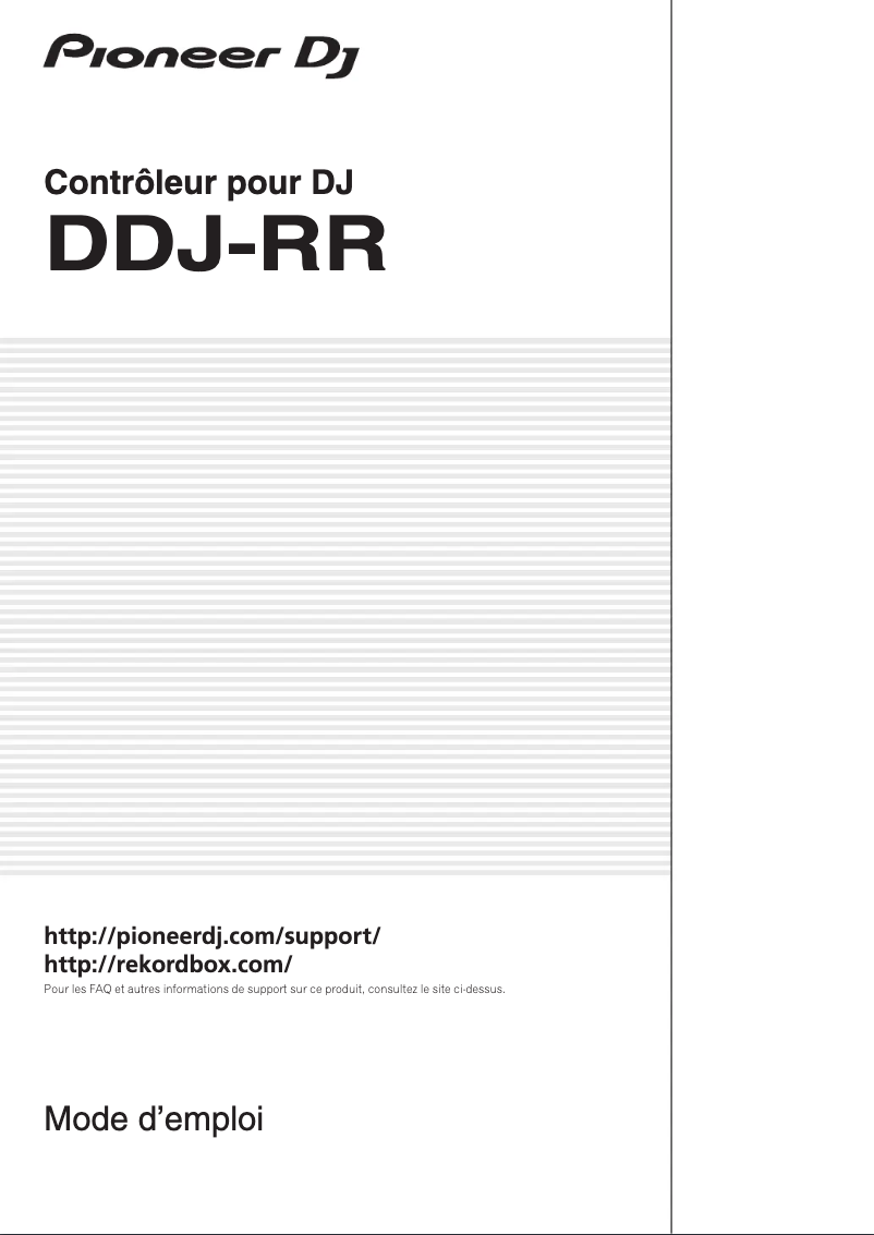 Página nº 1 - Manual de usuario Pioneer DDJ-RR