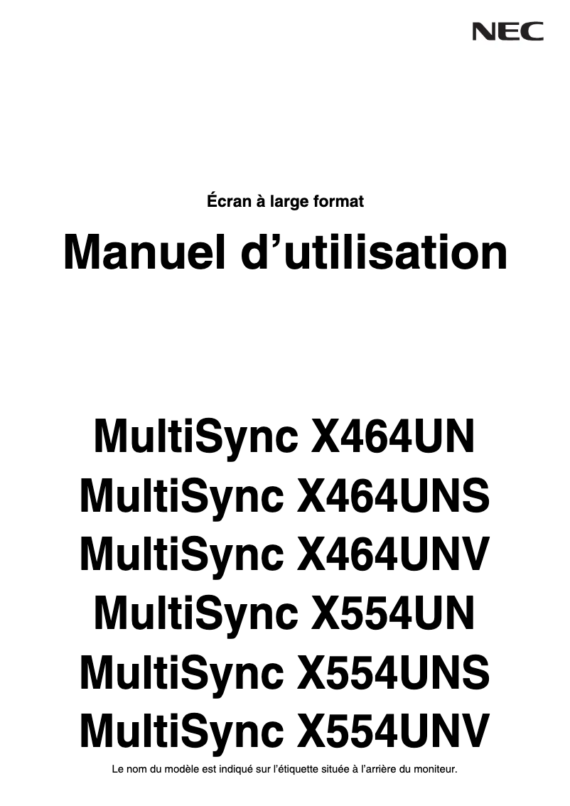 Imagen de la primera página del manual del dispositivo X464UNS