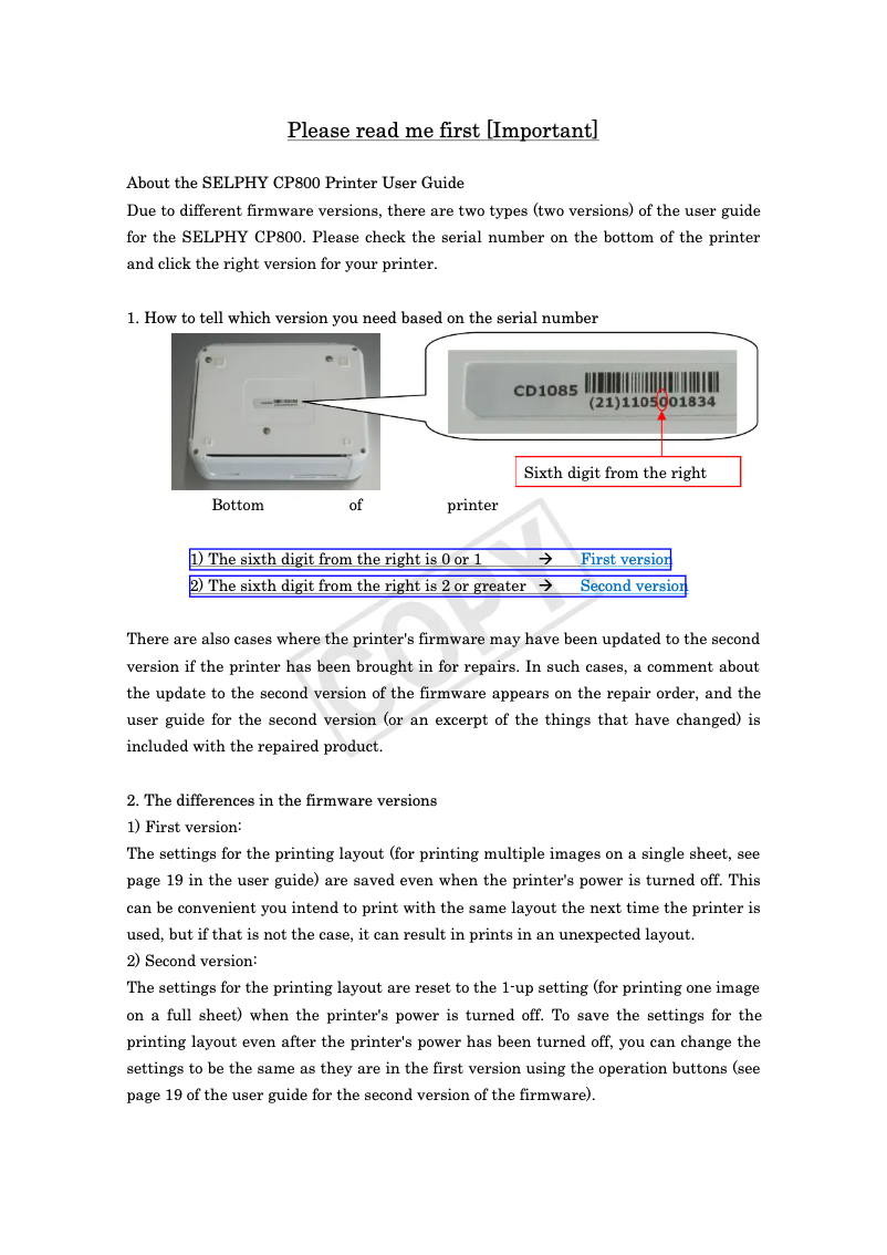 Página 1 del manual Manual de usuario Canon Selphy Cp800
