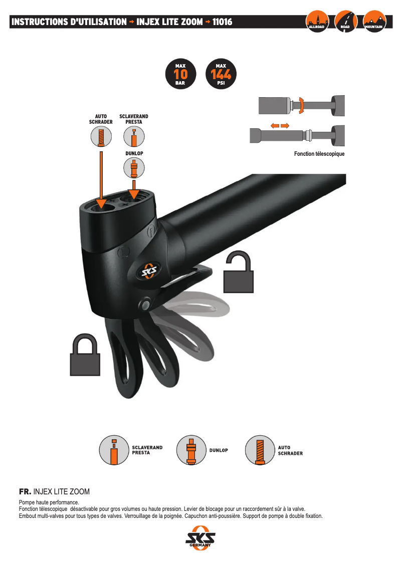 Página 1 del manual Manual de usuario SKS Injex Lite Zoom