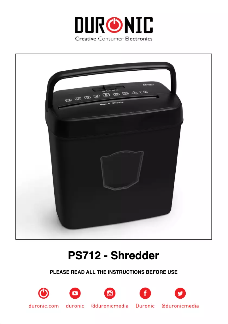 Imagen de la primera página del manual del dispositivo PS712