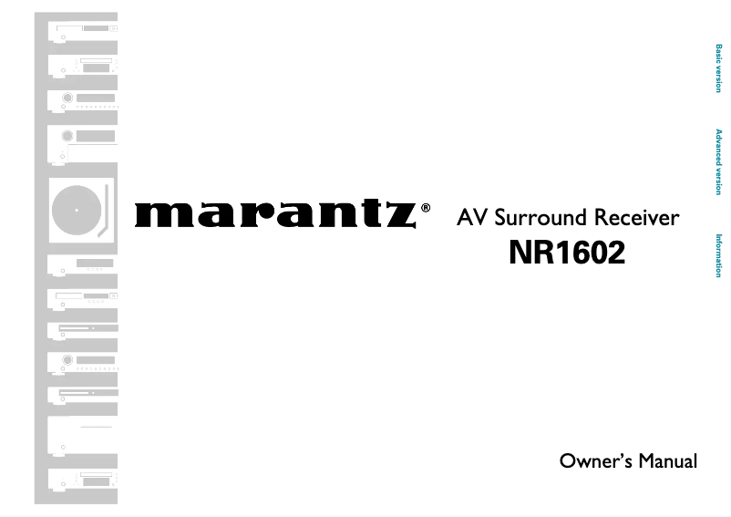 Página nº 1 - Manual de usuario Marantz NR1602