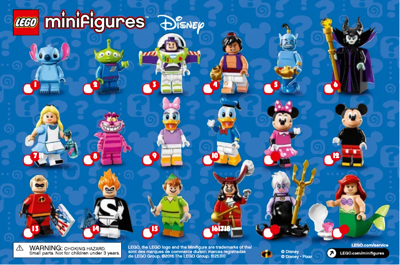 Imagen de la primera página del manual del dispositivo Minifigures 71012