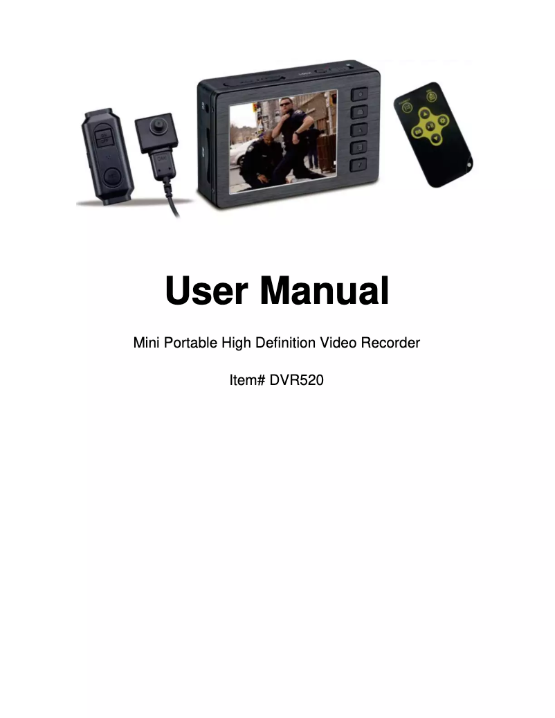 Página 1 del manual Manual de usuario KJB Security Products DVR520