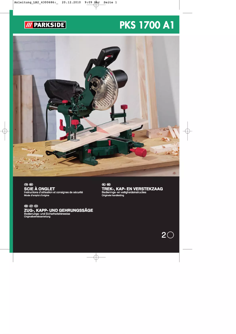 Imagen de la primera página del manual del dispositivo PKS 1700 B2