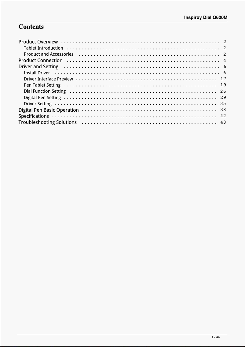 Página 1 del manual Manual de usuario Huion Inspiroy Dial