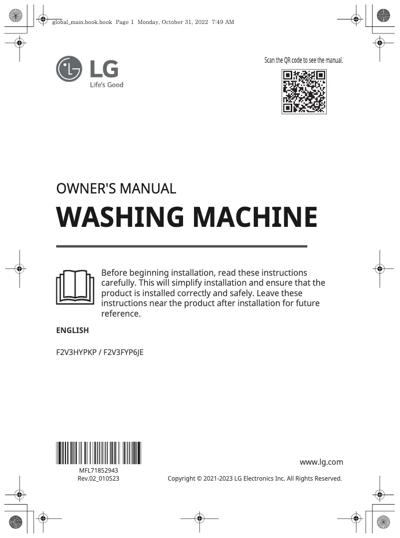 Imagen de la primera página del manual del dispositivo F2V3FYP6JE