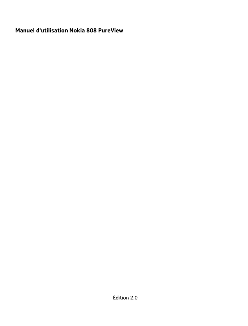 Imagen de la primera página del manual del dispositivo 808 PureView