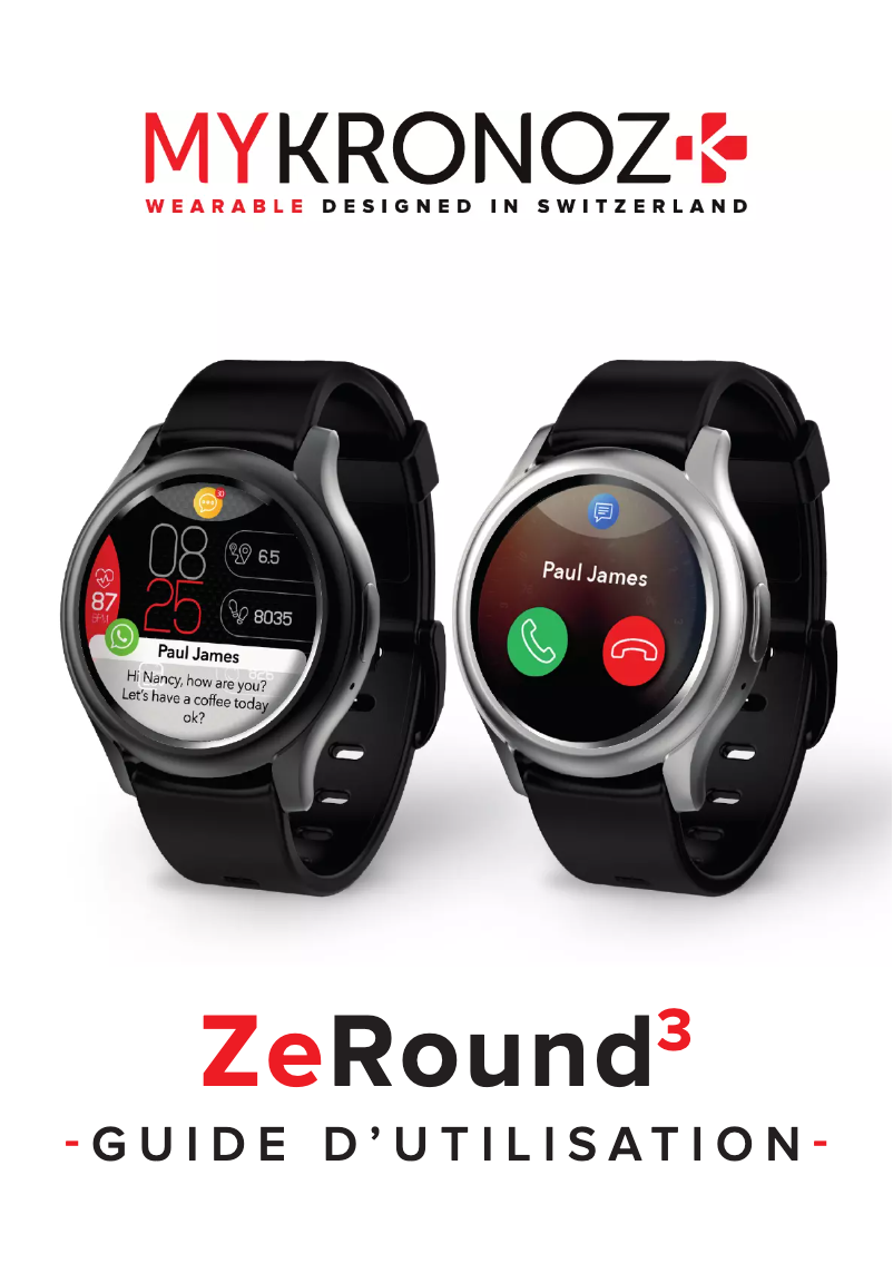 Página 1 del manual Manual de usuario MyKronoz ZeRound 3