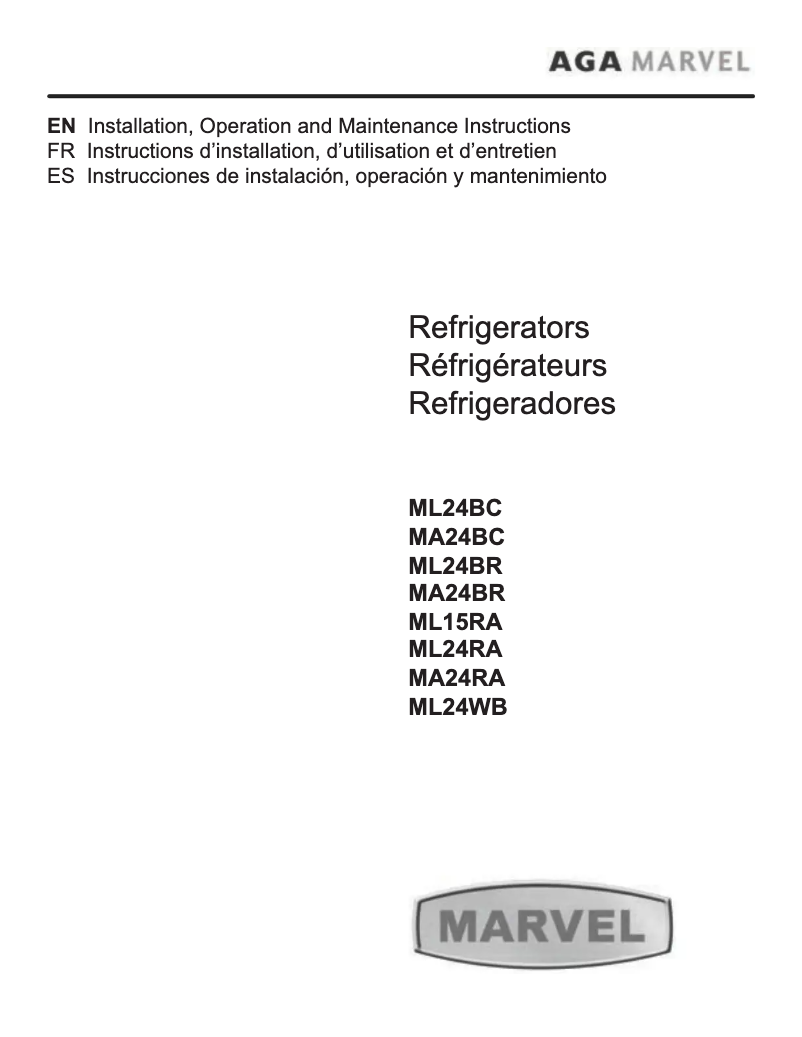 Imagen de la primera página del manual del dispositivo ML24WBP2RP