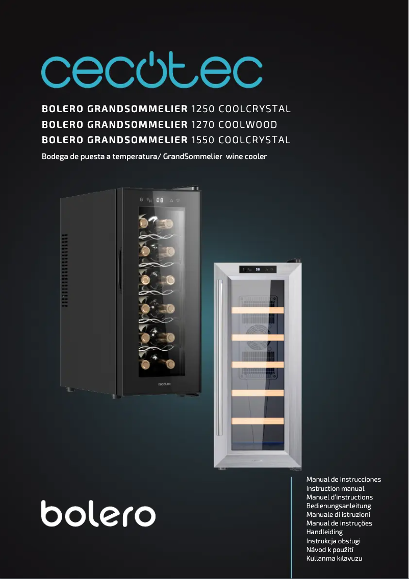 Imagen de la primera página del manual del dispositivo Bolero GrandSommelier 1270 CoolWood