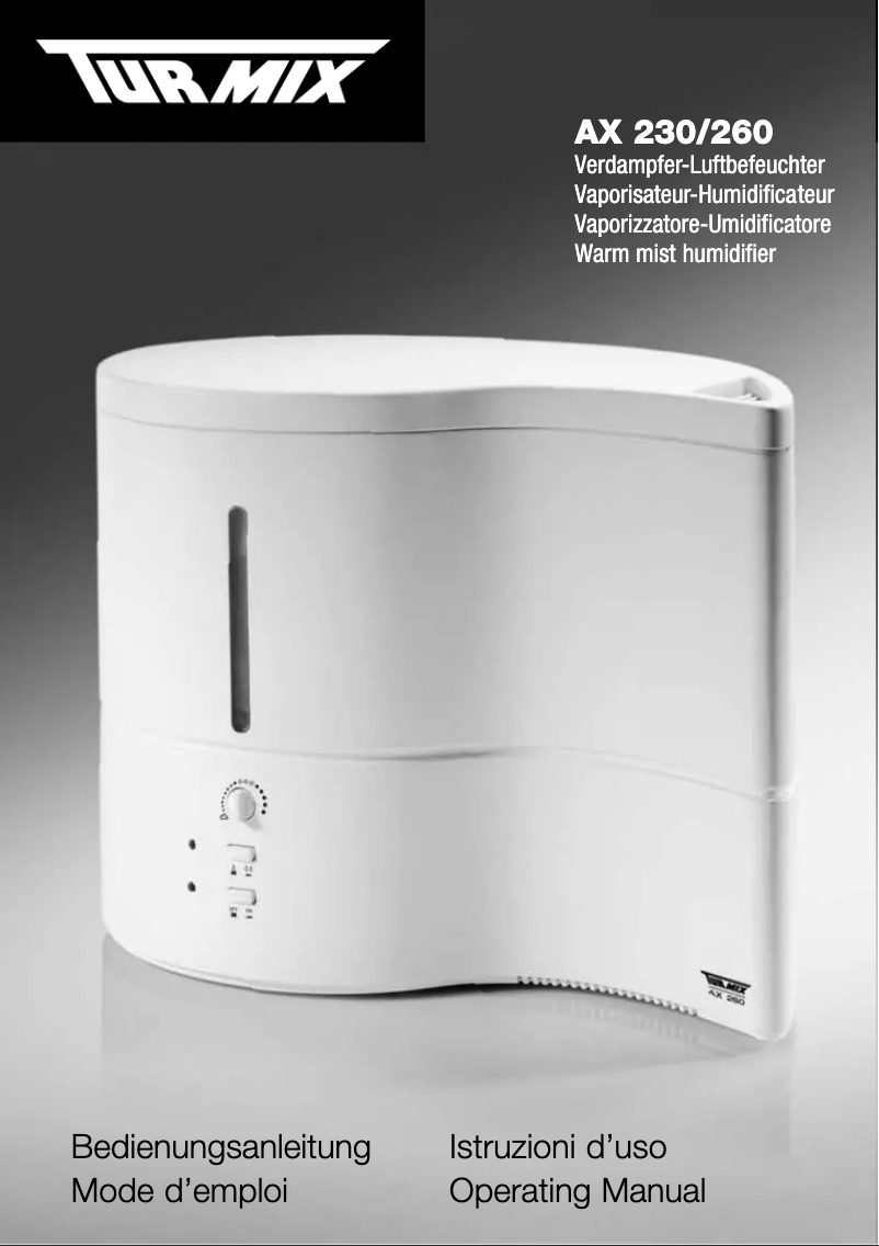 Página 1 del manual Manual de usuario Turmix AX 260