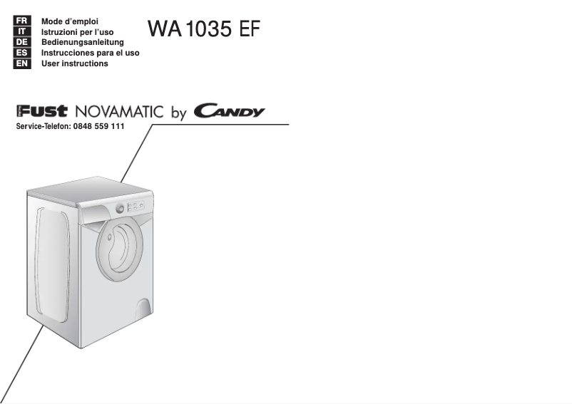 Imagen de la primera página del manual del dispositivo WA 1035 EF