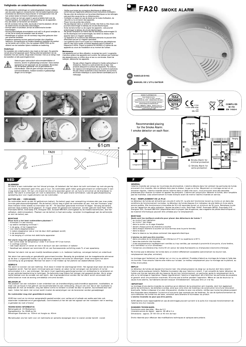 Imagen de la primera página del manual del dispositivo FA20