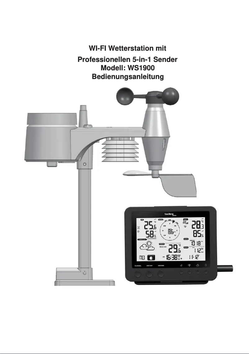 Página 1 del manual Manual de usuario Techno Line WS 1900