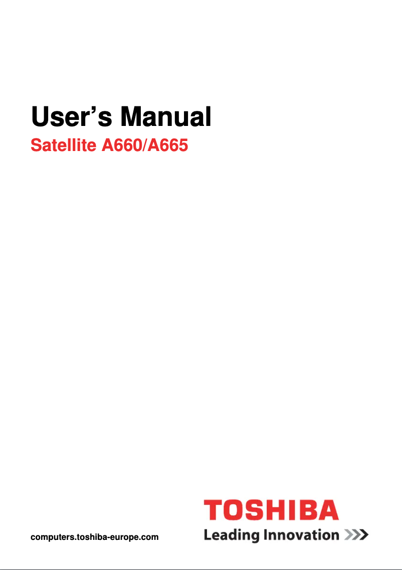 Página 1 del manual Manual de usuario Toshiba Satellite A660D