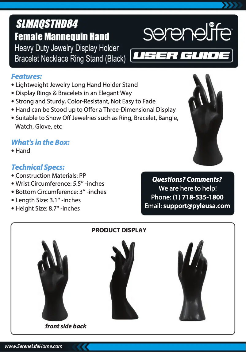 Página 1 del manual Manual de usuario SereneLife SLMAQSTHD84