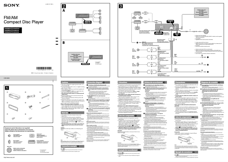 Imagen de la primera página del manual del dispositivo CDX-M20