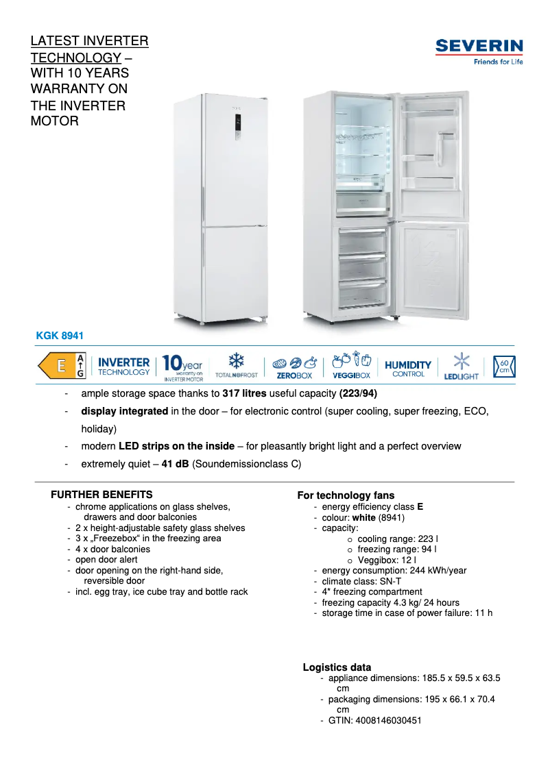 Página nº 1 - Ficha técnica Severin KGK 8941