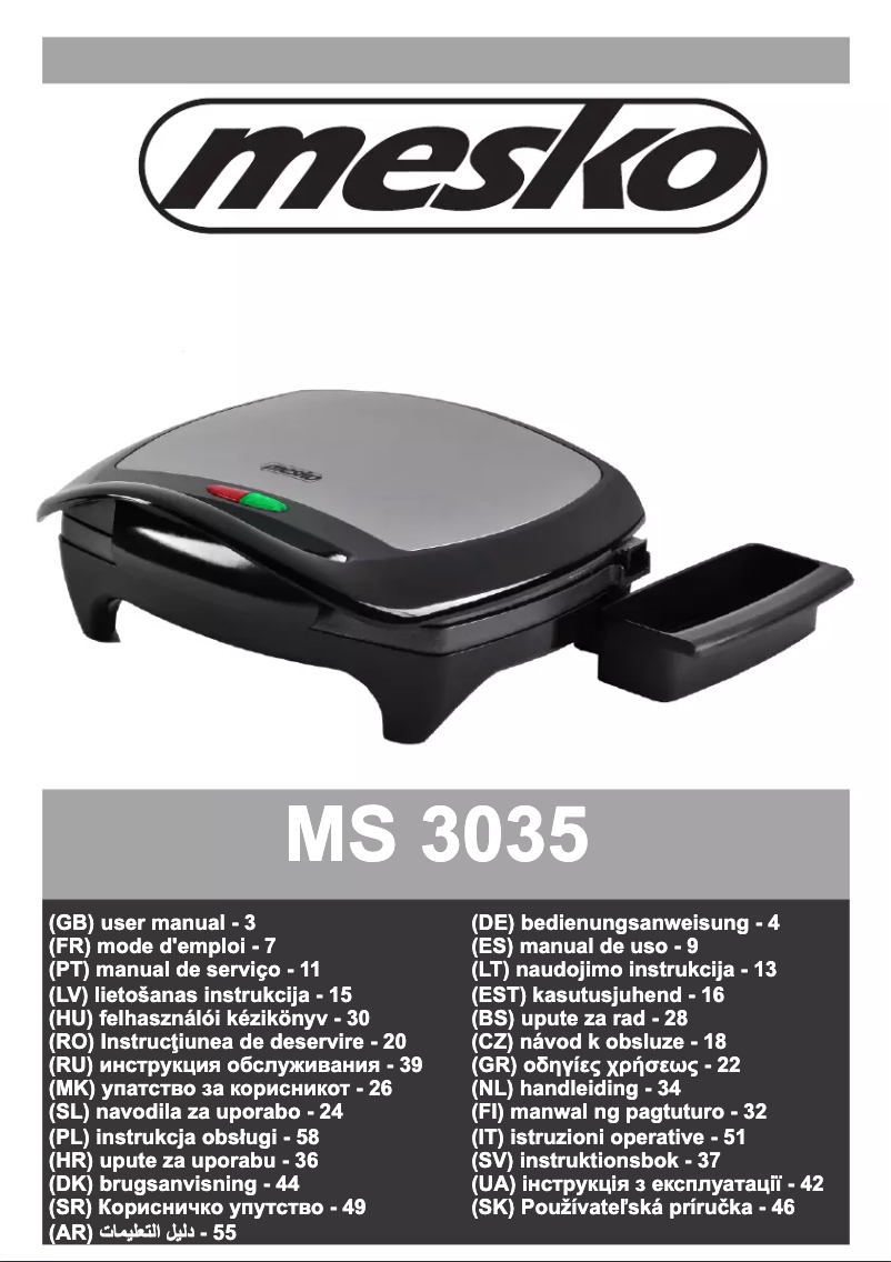 Página 1 del manual Manual de usuario Mesko MS 3035