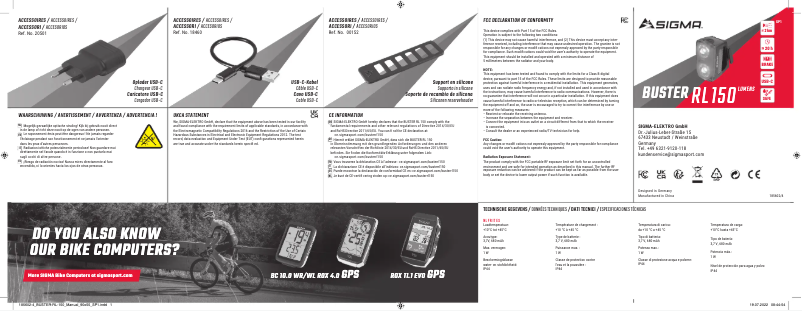 Imagen de la primera página del manual del dispositivo Buster RL 150