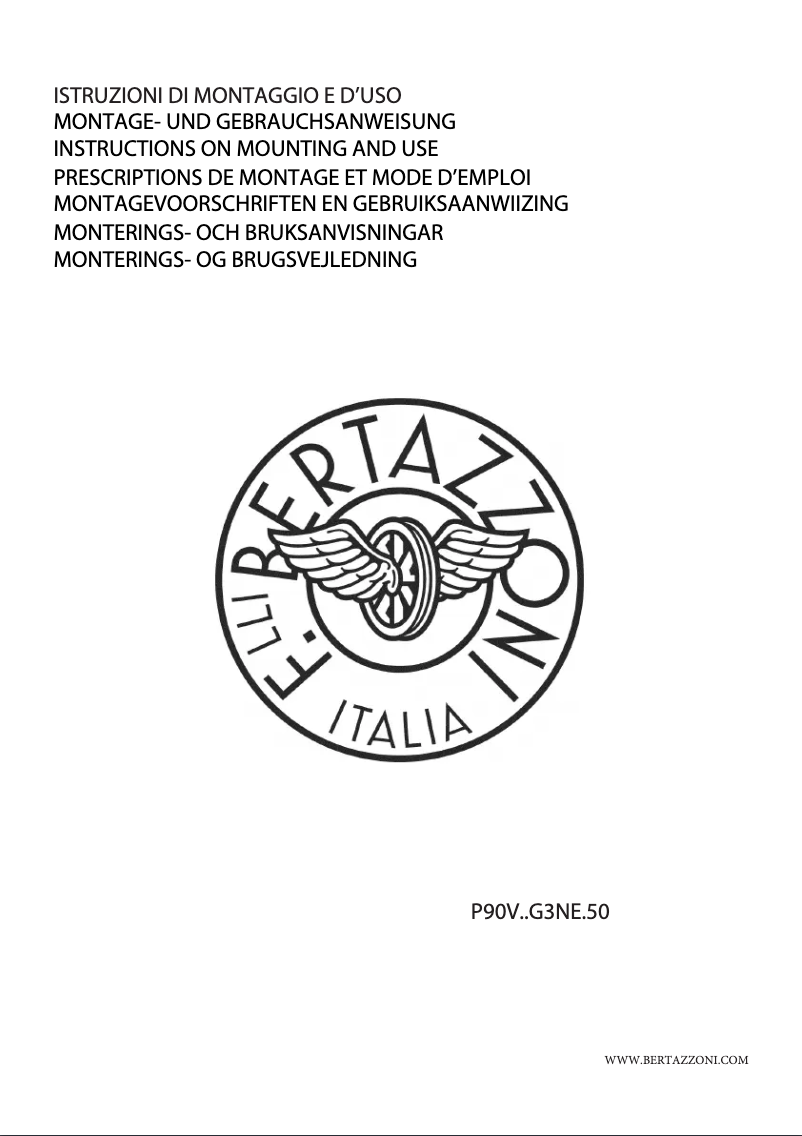 Página 1 del manual Guía de instalación Bertazzoni P904IBH2M30NT