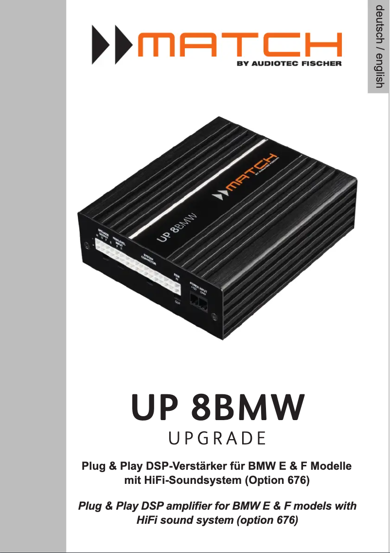 Imagen de la primera página del manual del dispositivo UP 8BMW