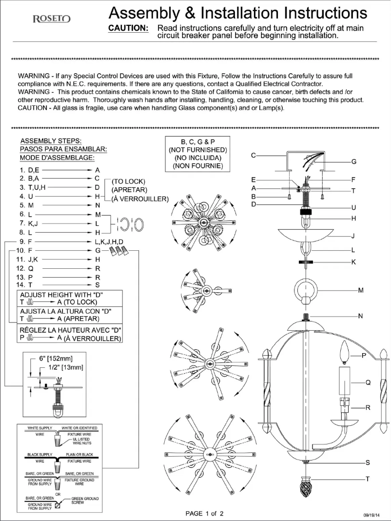 Imagen de la primera página del manual del dispositivo Lillian PCH5097BK