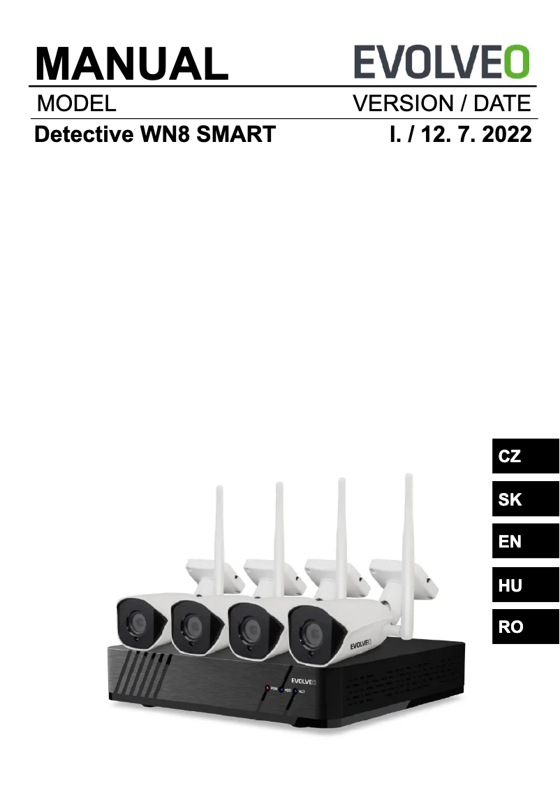 Imagen de la primera página del manual del dispositivo Detective WN8 SMART