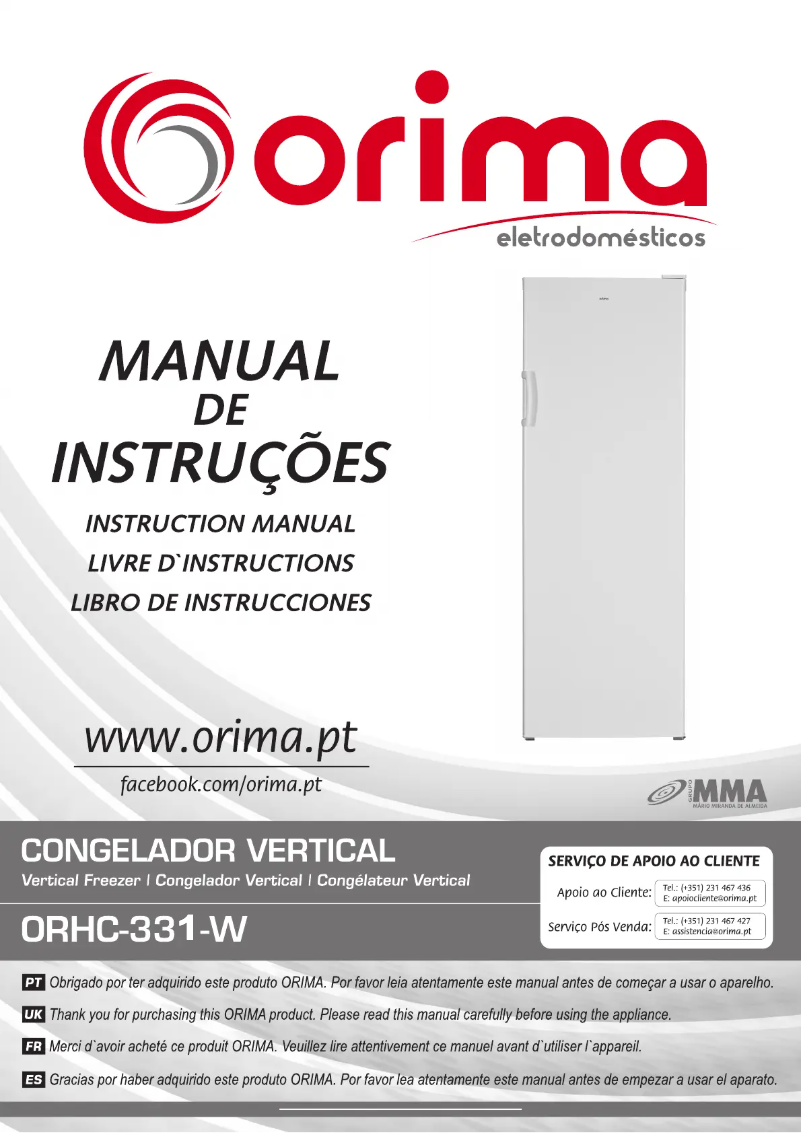 Imagen de la primera página del manual del dispositivo ORHC-331-W