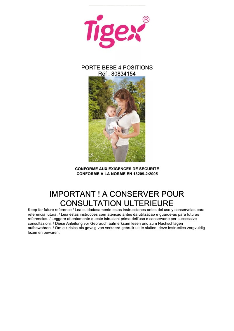 Página 1 del manual Manual de usuario Tigex 4 Positions