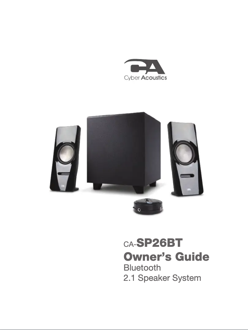 Imagen de la primera página del manual del dispositivo CA-SP26BT